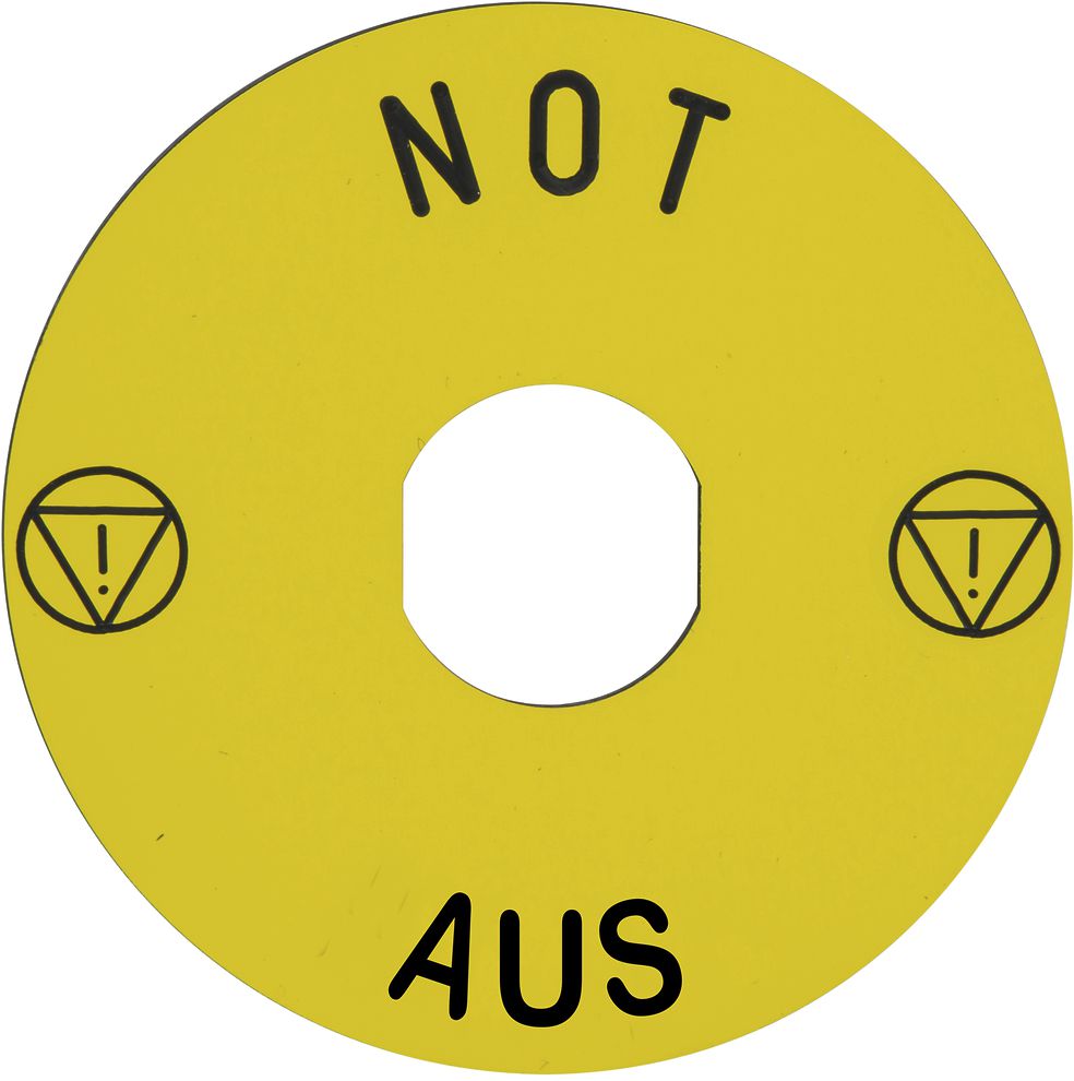 Bezeichnungsschild SE Not-Aus