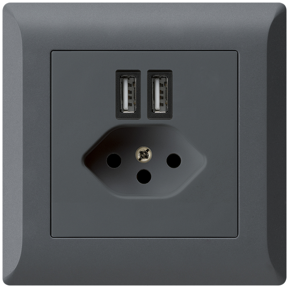 UP-Steckdose 2×USB&T13 KLI
