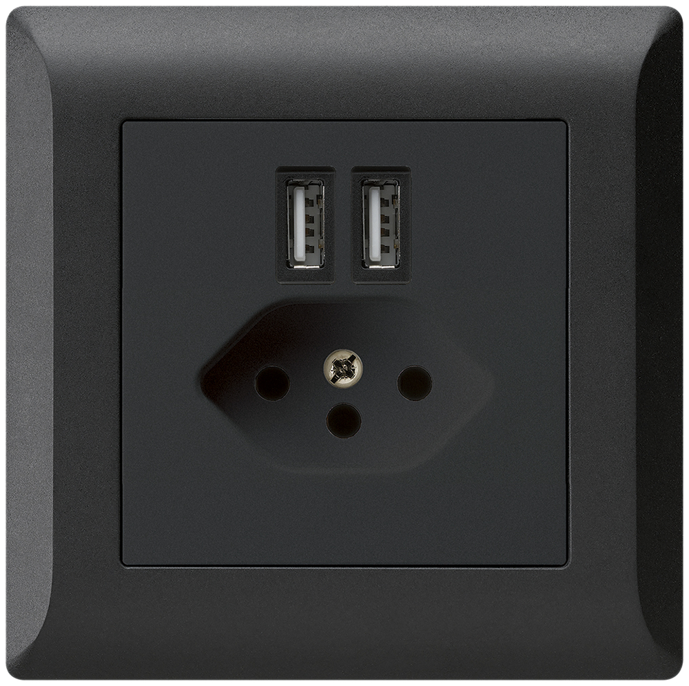 UP-Steckdose 2×USB&T13 KLI