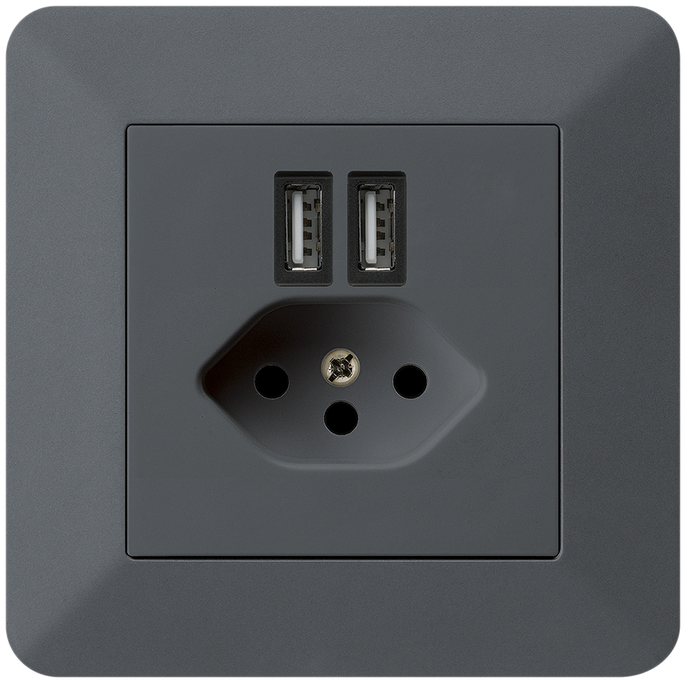 UP-Steckdose 2×USB&T13 KTR