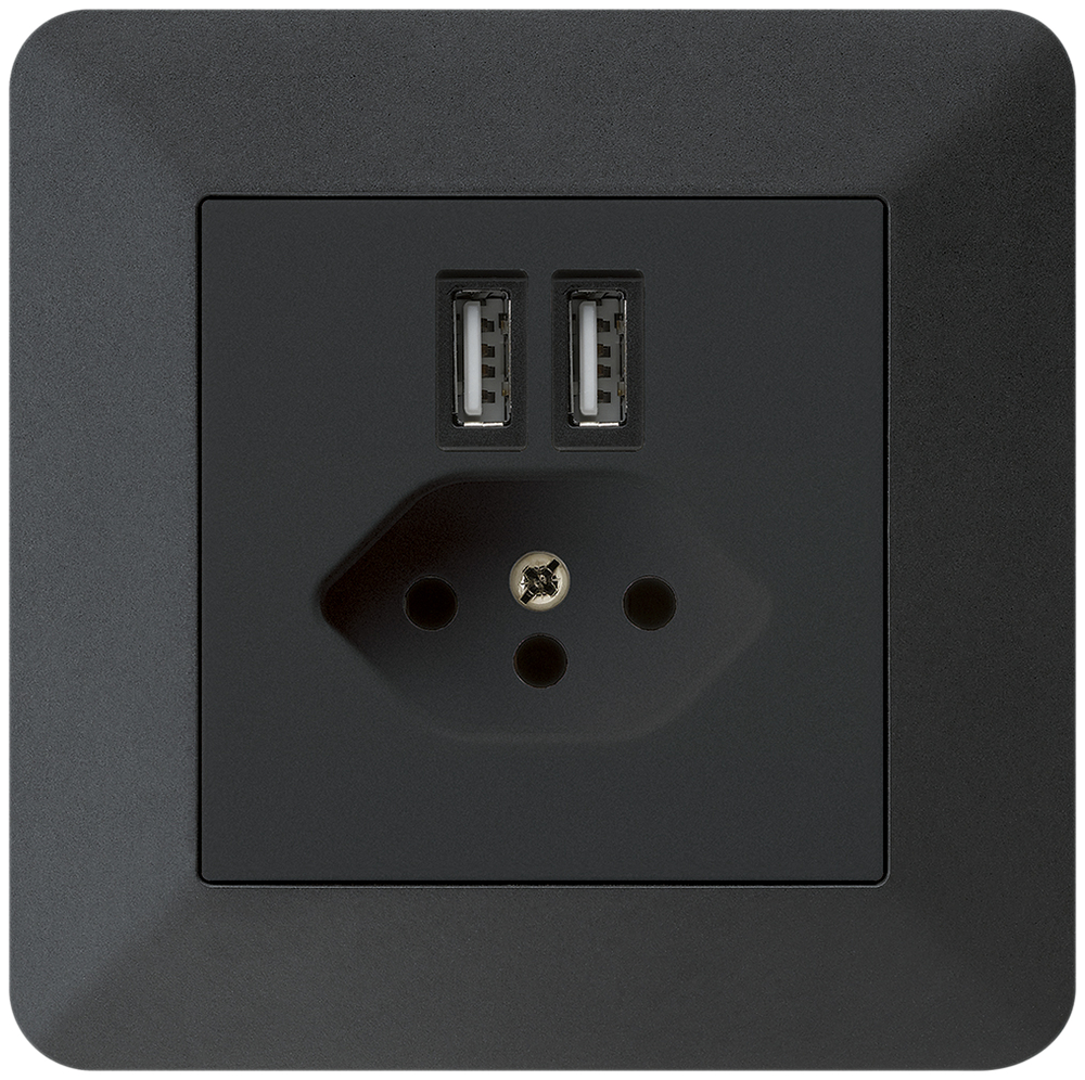 UP-Steckdose 2×USB&T13 KTR