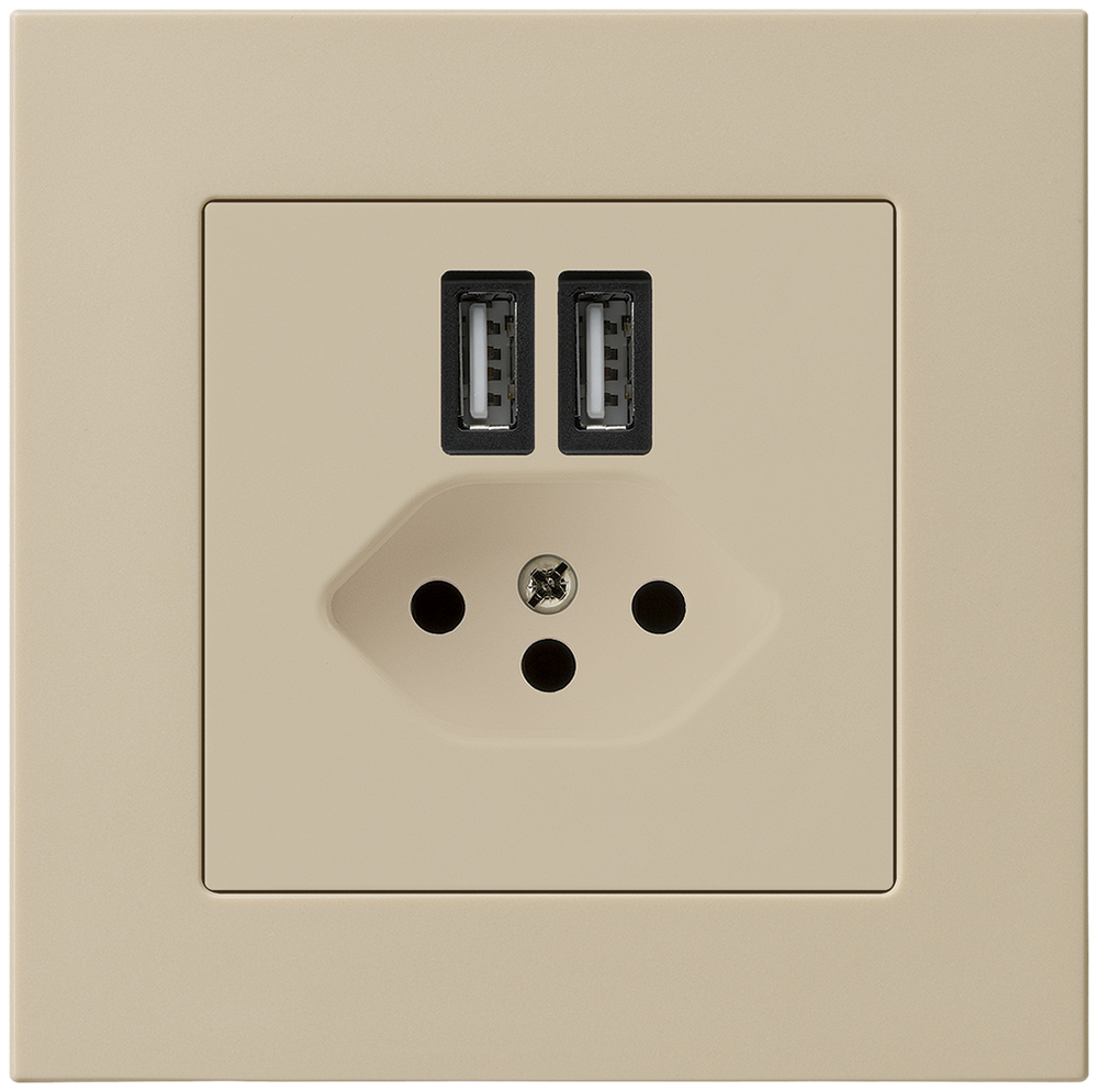 UP-Steckdose 2×USB&T13 KPR