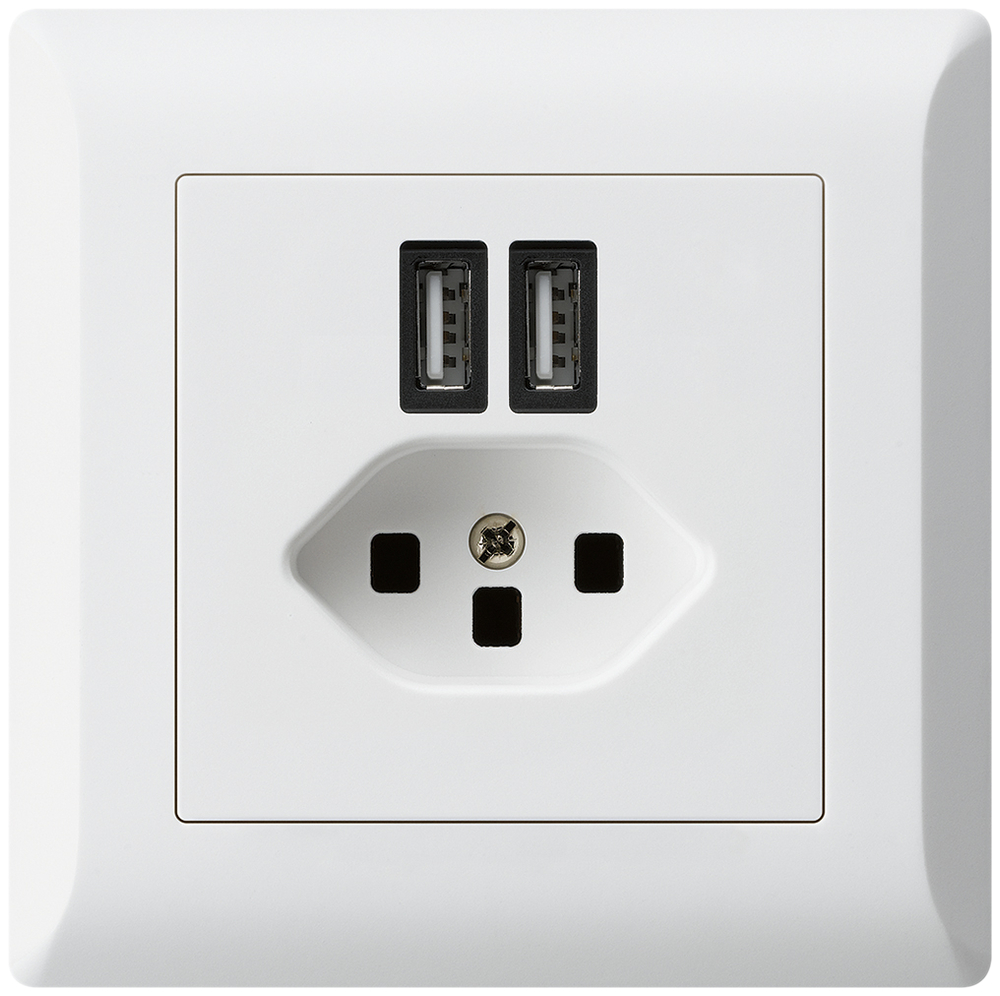 UP-Steckdose 2×USB&T23 KLI