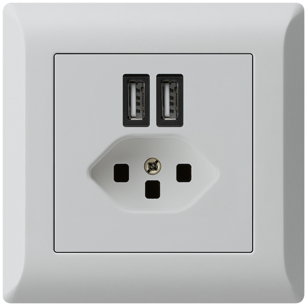 UP-Steckdose 2×USB&T23 KLI