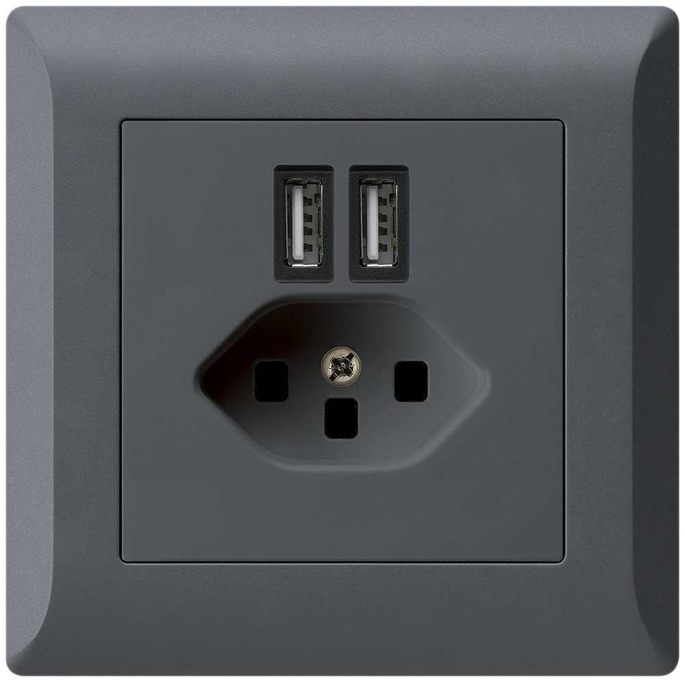 UP-Steckdose 2×USB&T23 KLI