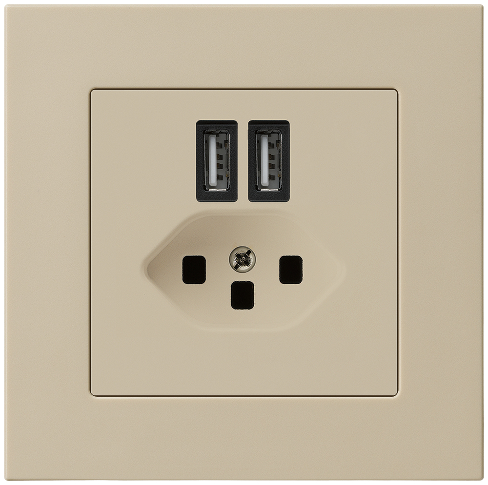 UP-Steckdose 2×USB&T23 KPR