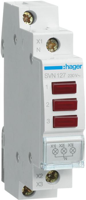 EB-Signallampe 230VAC 3×rt HA