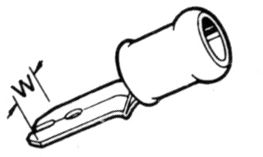 Flachstecker isoliert