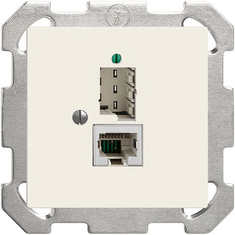 UP-Anschlussdose 1×TT,1×RJ45/s