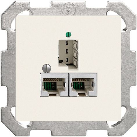 UP-Anschlussdose 1×TT,2×RJ45/s