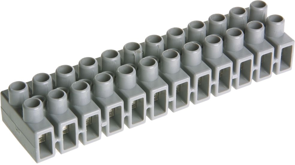 Klemmenleiste 12P 1mm² Plastic