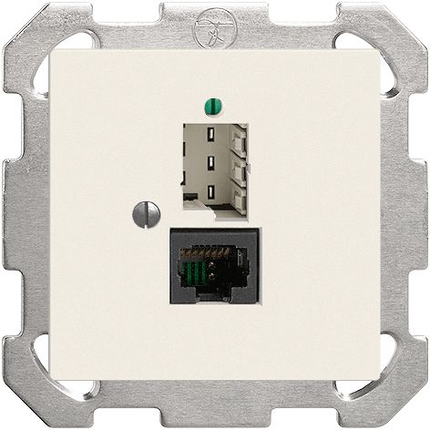 UP-Anschlussdose 1×TT,1×RJ45/u