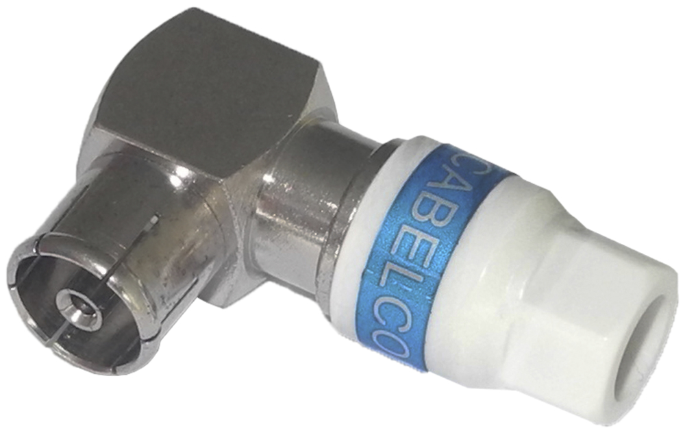 Winkelbuchse IEC-F 75 Ohm ab-