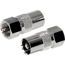 Adapter IEC-Kuppl./F-Stecker