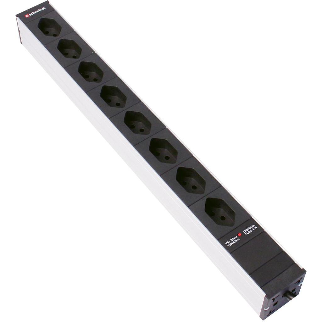 Steckdosenleiste 19" 1HE 8×T13