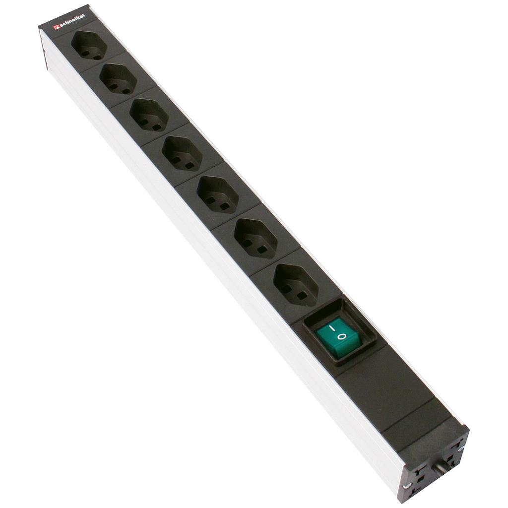 Steckdosenleiste 19" 1HE 7×T23