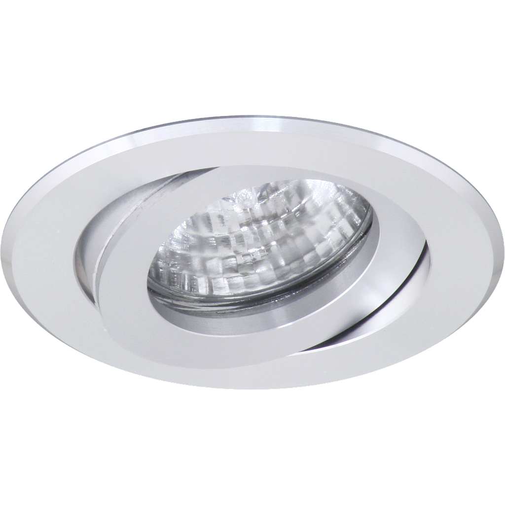 EB-Halogenspot 50W rund ALU-GLANZ