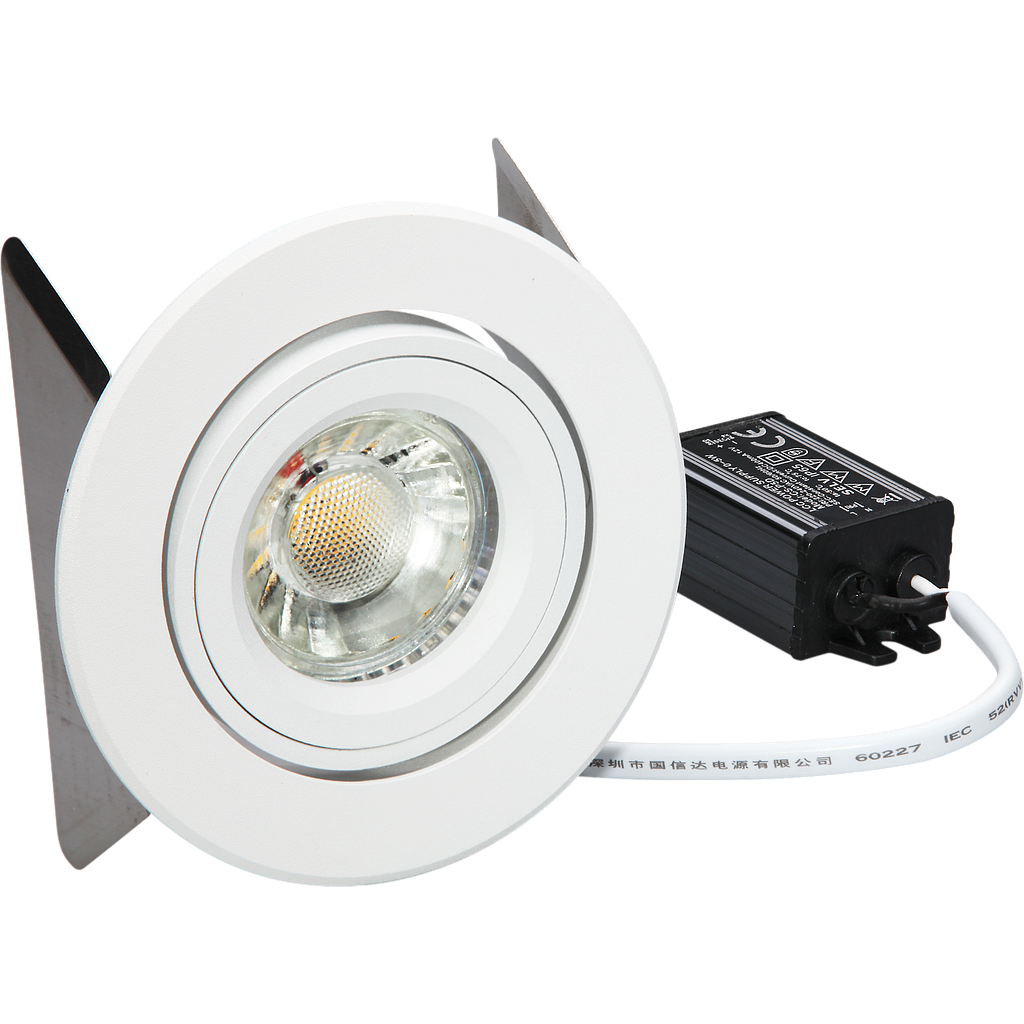 LCC-Downlightset 4 W, 420 lm, 2850 K,