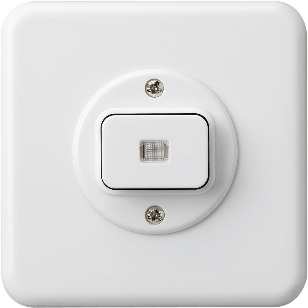 UP-Leuchtschalter BAS 3/1 ws