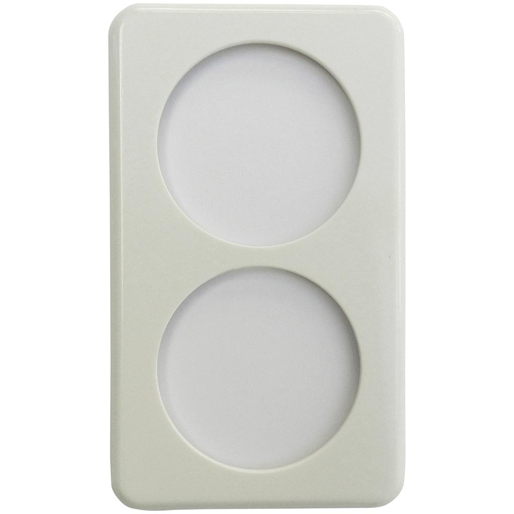 Abdeckplatte I-I 2×58/64mm ws