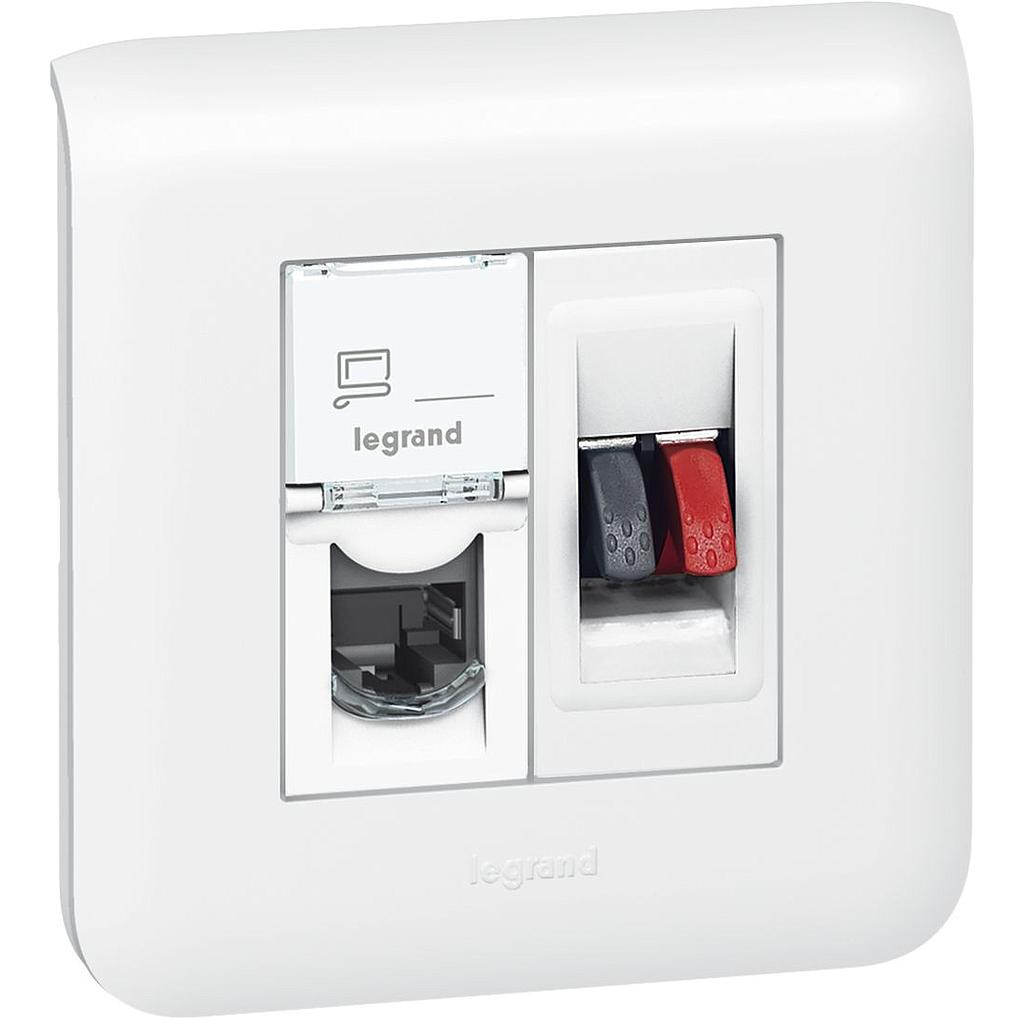 Abdeckplatte MOS 1×2 Module ws