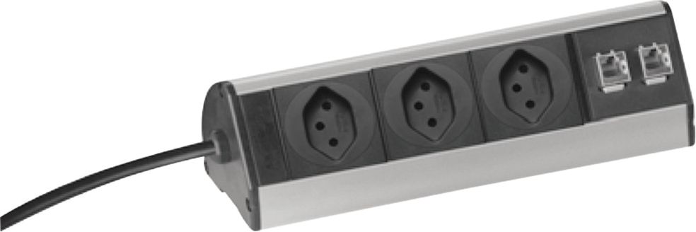 Tischanbaumodul 3×T13+2×RJ45/s