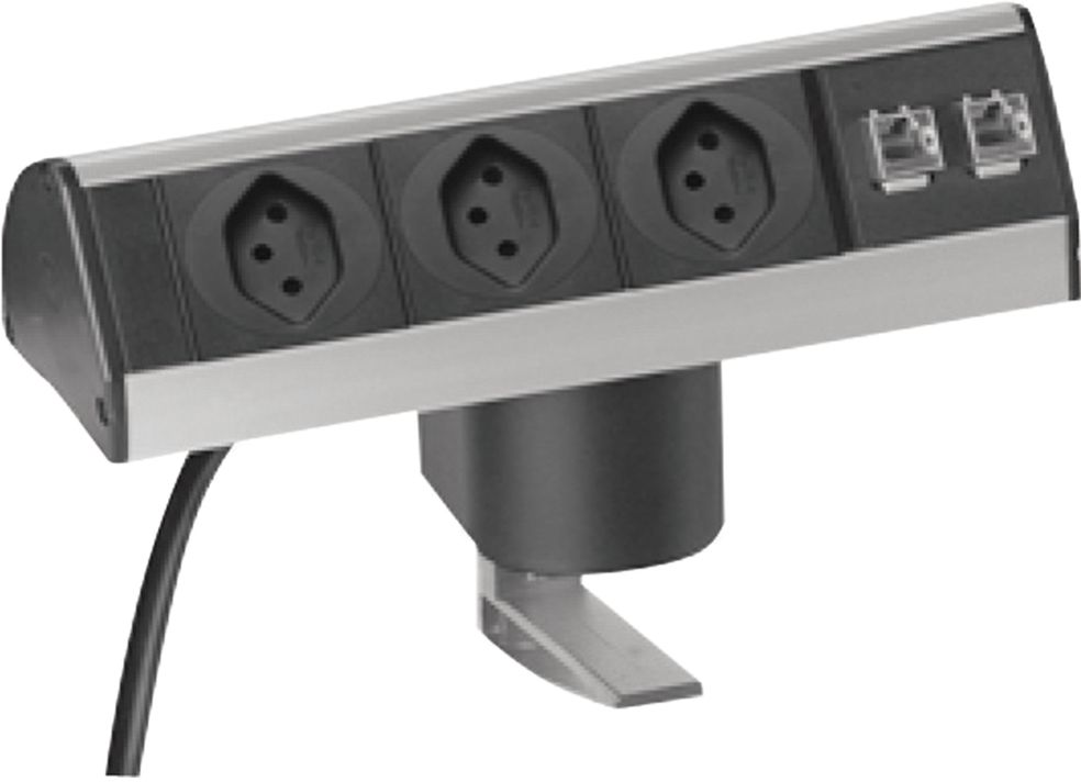 Tischanbaumodul 3×T13+2×RJ45/s