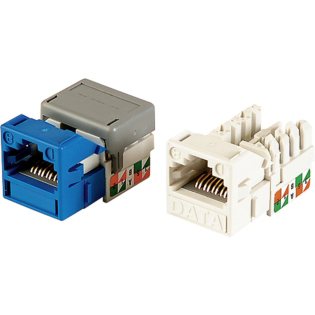 Anschluss-Modul KAT.6 1xRJ45 weiss