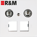 2-Loch mit 2x RJ45-Spezialmodulhalterung