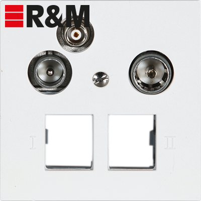 3-Loch mit 2x RJ45-Spezialmodulhalterung