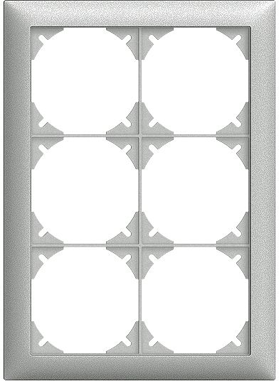 Abdeckrahmen Edue 2×3 si