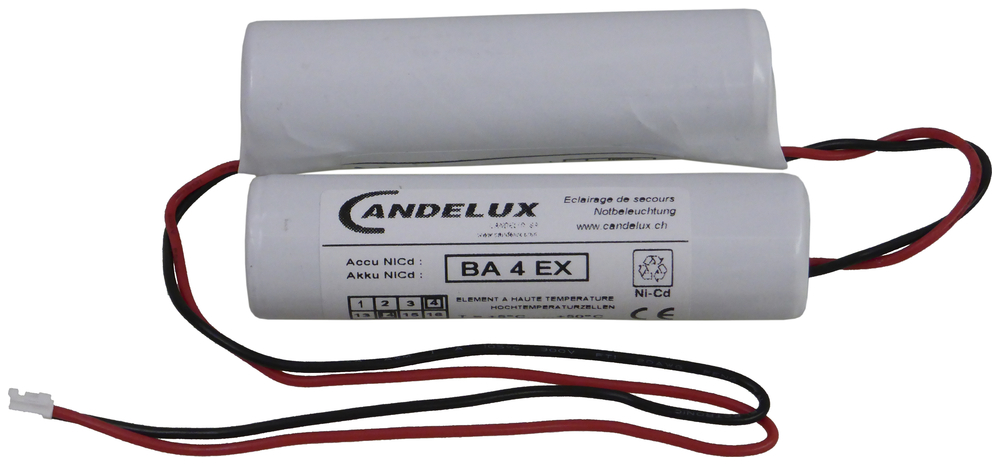 Akku NiCd 70°C 2×2,4V/1,8Ah 1h