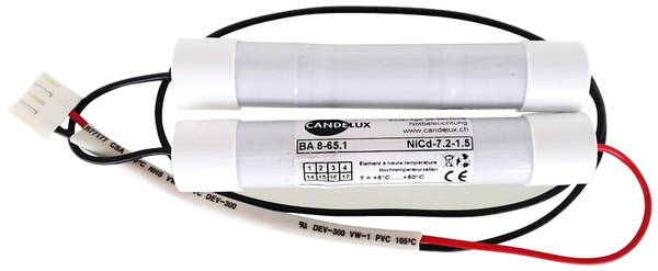 Akku NiCd 70°C 2×3,6V/1,5Ah 1h