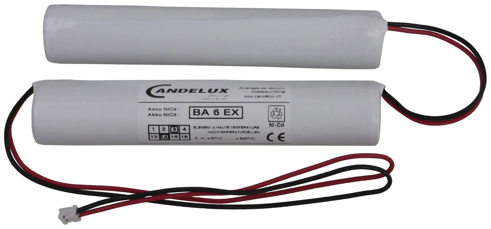 Akku NiCd 70°C 2×3,6V/1,8Ah 1h