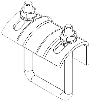 Stahlbügelklemme Lanz 75/100mm