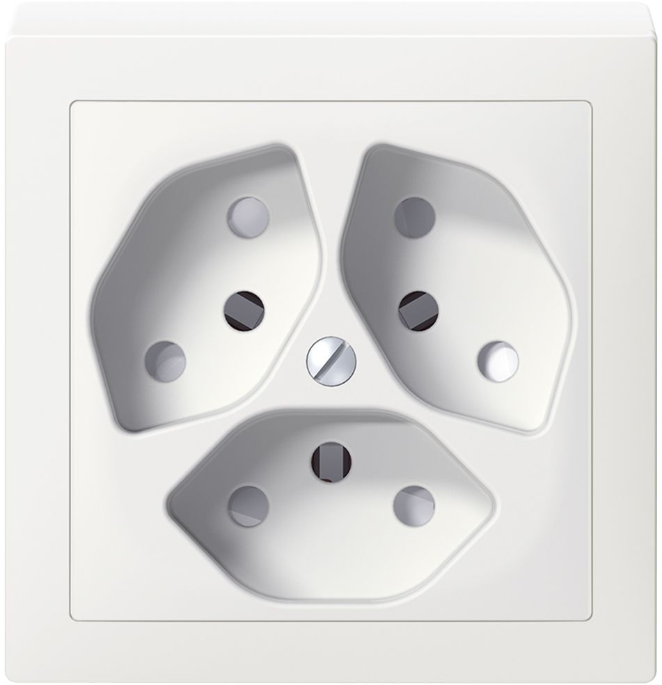 AP-Steckdose SIDUS 3×T13 ws
