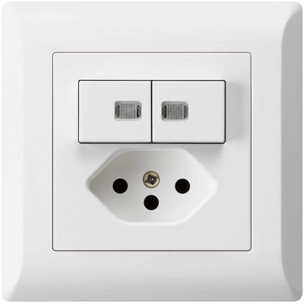UP-Leuchtkomb. 2×A-R/1P+T13 ws