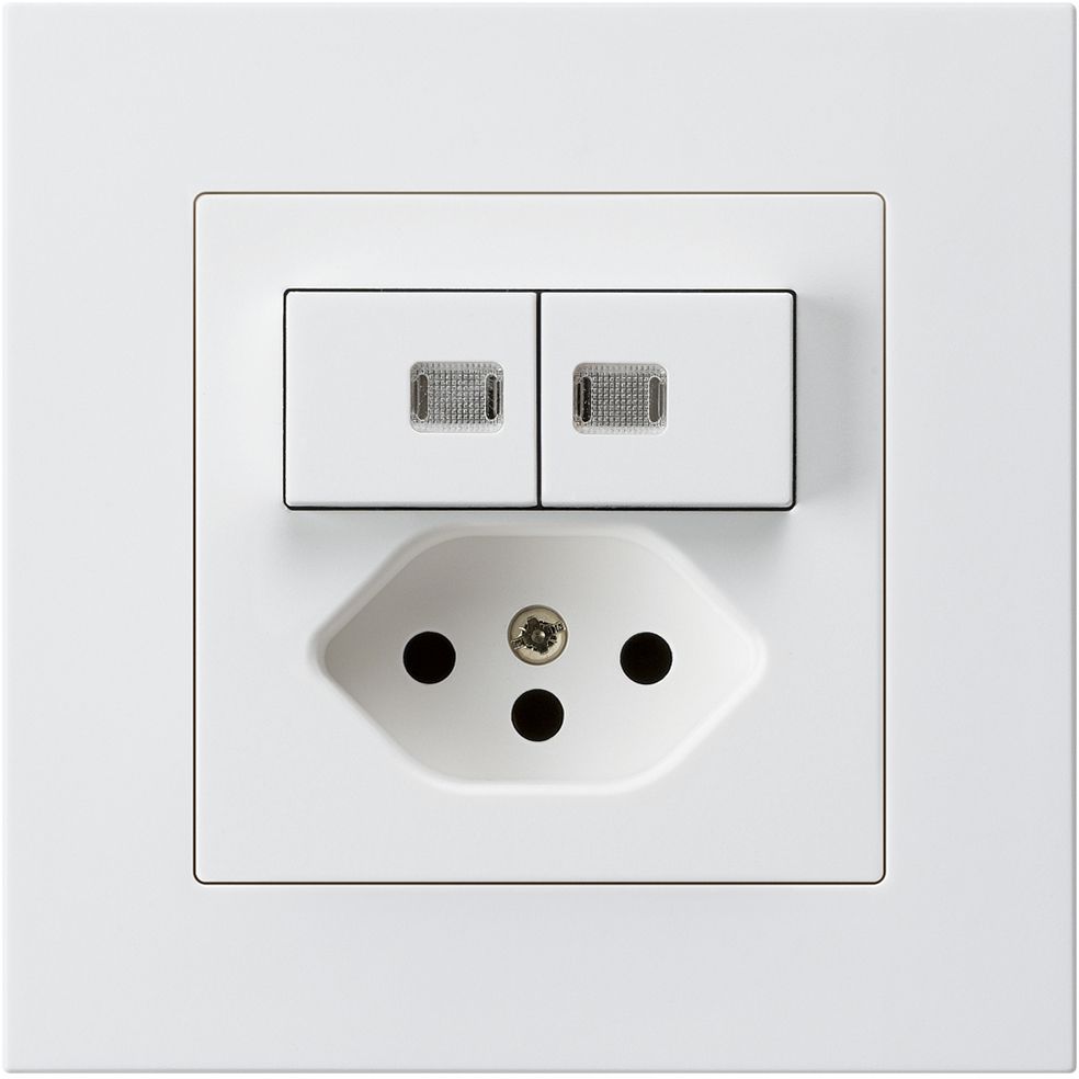 UP-Leuchtkomb. 2×A-R/1P+T13 ws