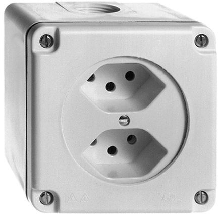 AP-Steckdose FH 2×T13 NAPU sz