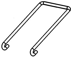 HALTEBÜGEL 100MM RAL7035