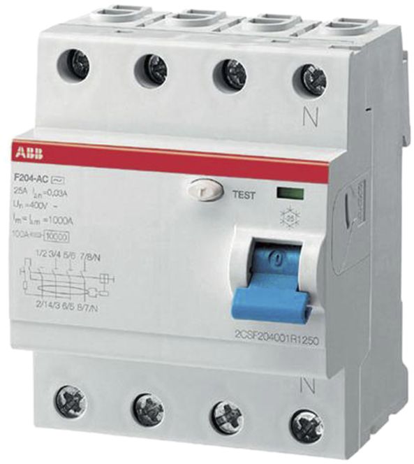 FI-Schalter ABB 30mA 25A 3P+N