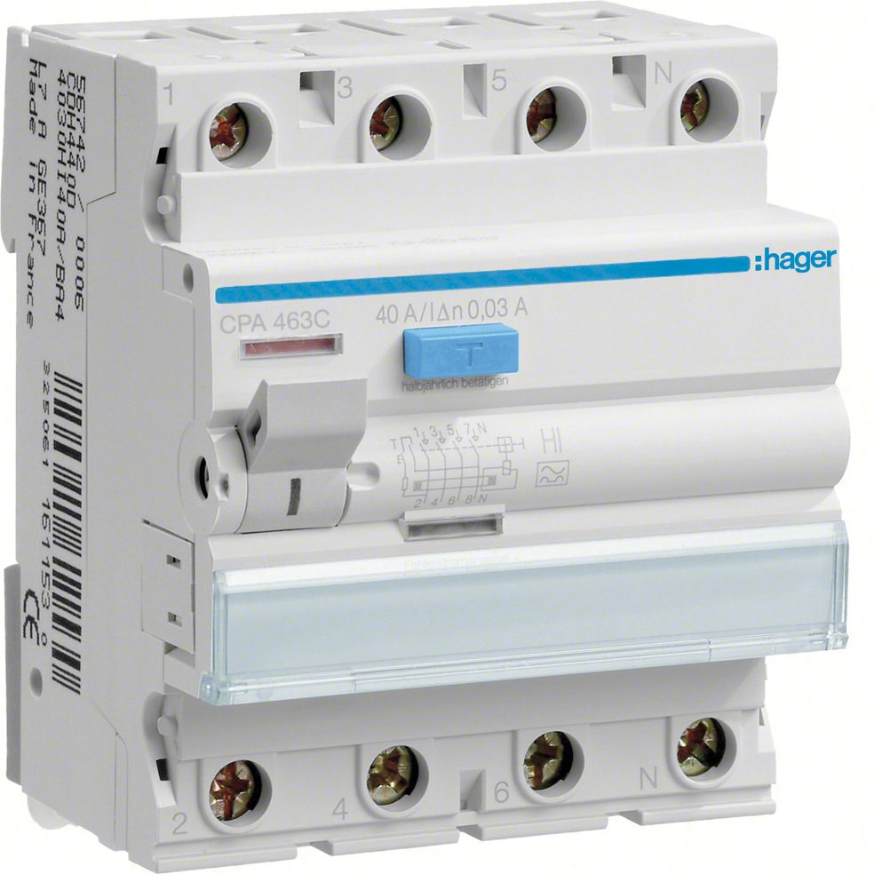 FI-Schalter HA Hi 40A 30mA 3LN