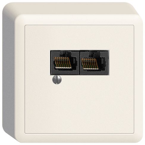 AP-Dose 2×RJ45/u 4P getr.Edue