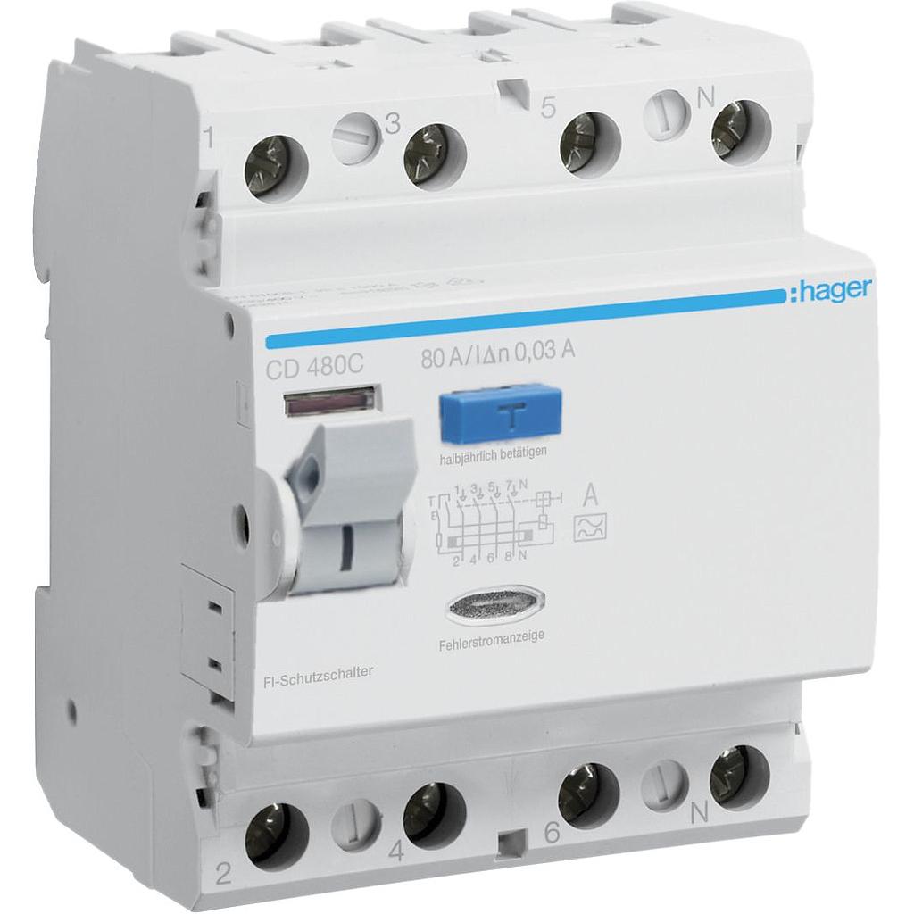 FI-Schalter HA 80A 30mA 3Ln