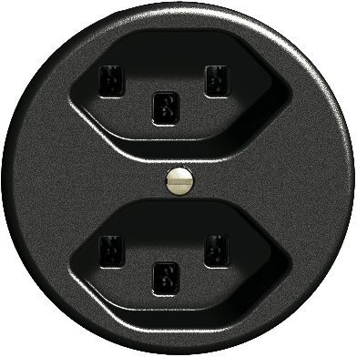 Steckdose FH 2×T23 16A sz,