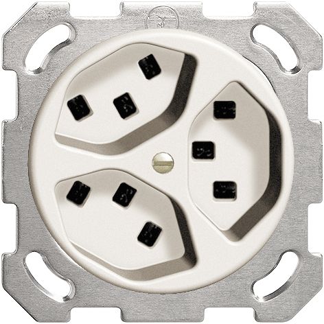 UP-Steckdose 3×T23 16A ws FH,