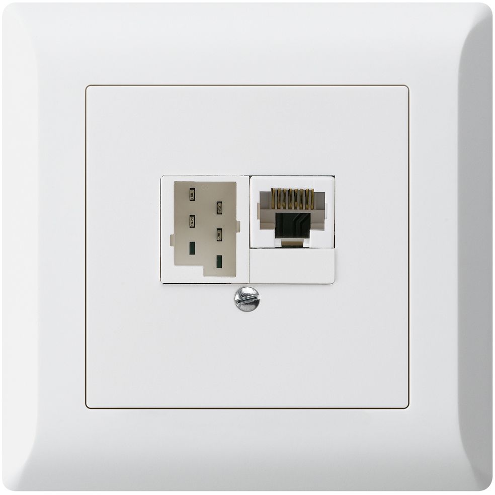 UP-Dose KLI 1×RJ45u+1×TT83 ws