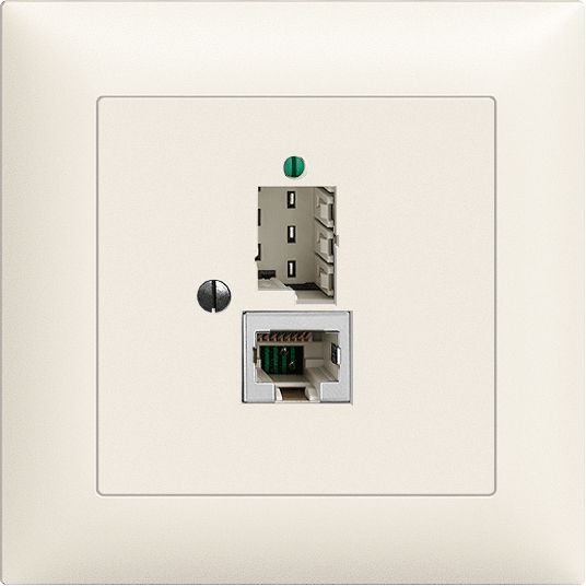 UP-Anschlussdose 1×TT,1×RJ45/s