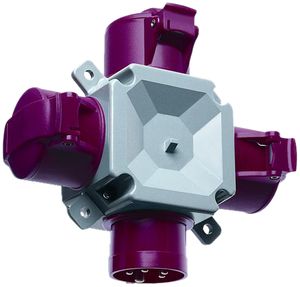 Adapter 3×CEE 3LNPE 16A rt