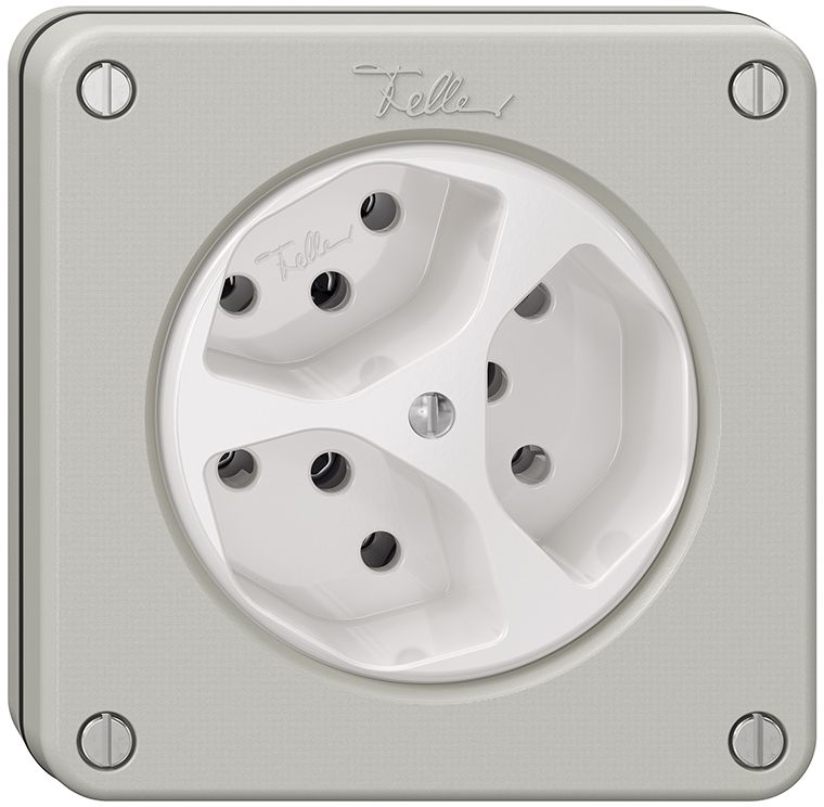 NUPU-Steckdose NEVO, 3×T13